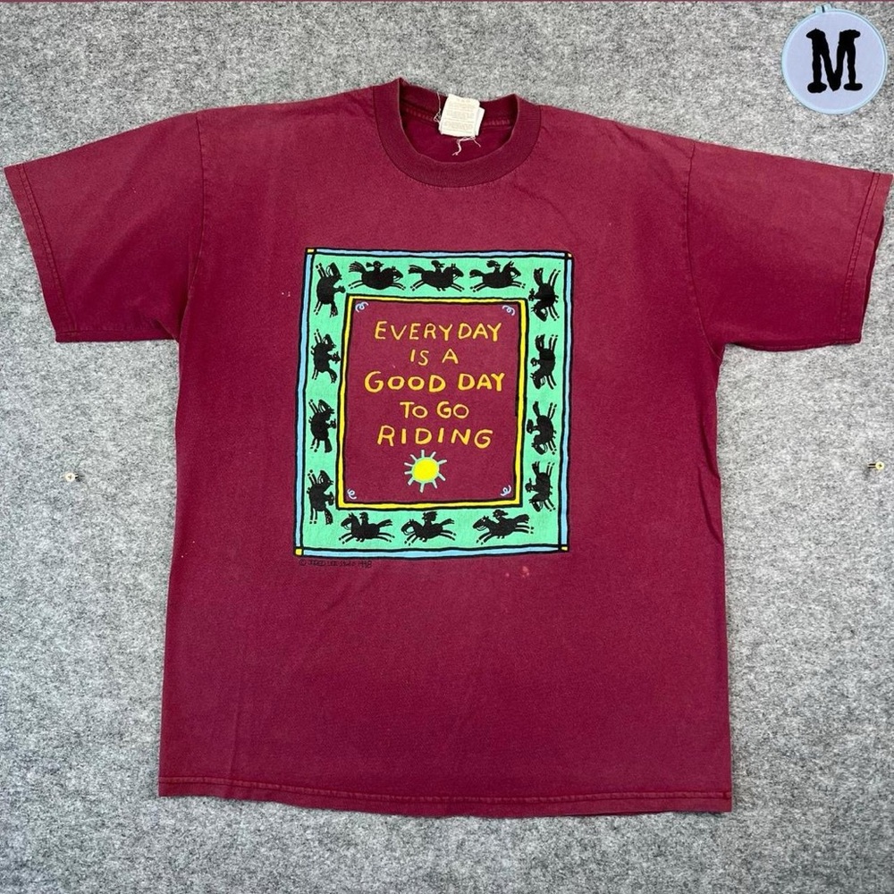 Vintage 90’s Equestrian Horseback Good Day to Ride Tee Shirt